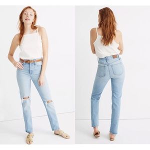 Madewell Classic Straight High Waisted Denim Jeans